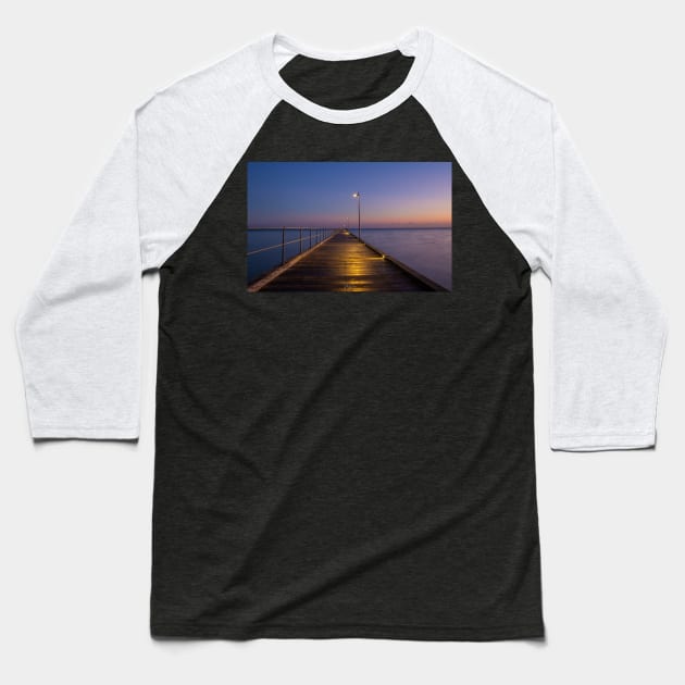 Rosebud Pier, Mornington Peninsula, Victoria, Australia Baseball T-Shirt by VickiWalsh
